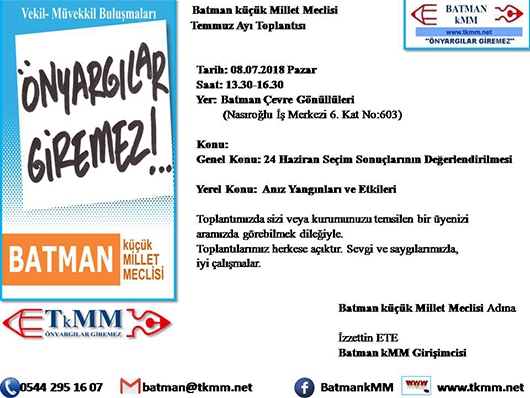 KMM, YARIN TOPLANIYOR