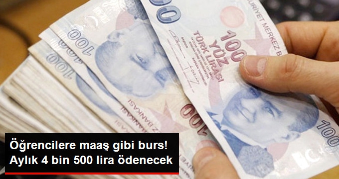 &Ouml;ğrencilere 4 Bin 500 Lira Burs
