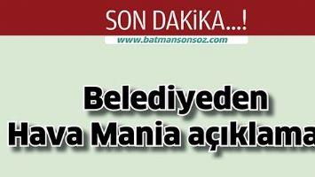 BELEDİYEDEN HAVA MANİ A&Ccedil;IKLAMASI