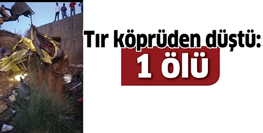 TIR K&Ouml;PR&Uuml;DEN D&Uuml;ŞT&Uuml;: 1 &Ouml;L&Uuml;
