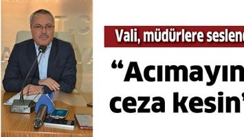 VALİ, M&Uuml;D&Uuml;RLERE SESLENDİ;