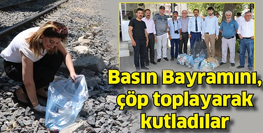 BASIN BAYRAMINI, &Ccedil;&Ouml;P TOPLAYARAK KUTLADILAR