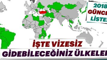 VİZESİZ GİDEBİLECEĞİNİZ &Uuml;LKELER..