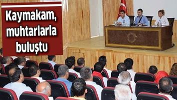 KAYMAKAM, MUHTARLARLA BULUŞTU