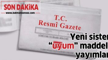 2018 Yılı Programı kararında 'uyum' değişikliği