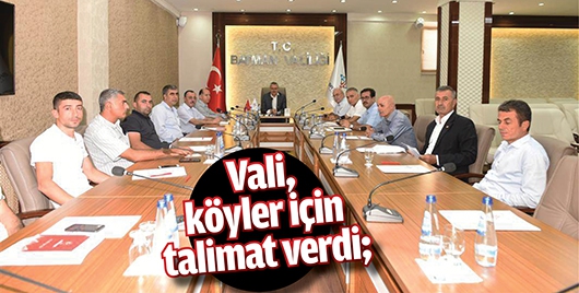 VALİ, K&Ouml;YLER İ&Ccedil;İN TALİMAT VERDİ;