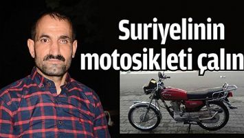 SURİYELİNİN MOTOSİKLETİ &Ccedil;ALINDI