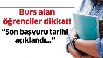 BURS ALAN &Ouml;ĞRENCİLER DİKKAT!