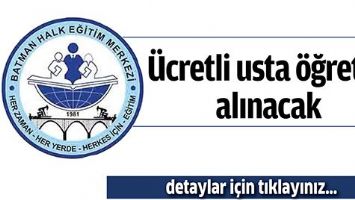 &Uuml;CRETLİ USTA &Ouml;ĞRETİCİ ALINACAK