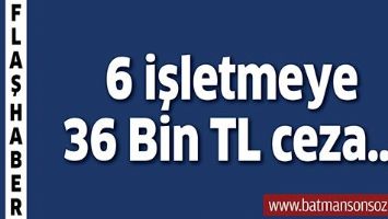 6 İŞLETMEYE 36 BİN TL CEZA&hellip;