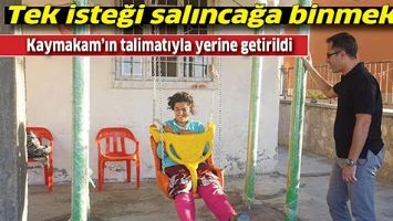 TEK İSTEĞİ SALINCAĞA BİNMEKTİ