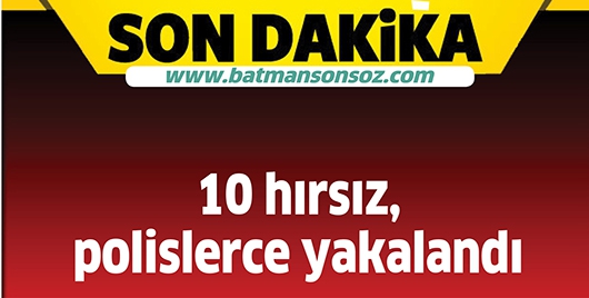 10 Hırsız, Polislerce Yakalandı