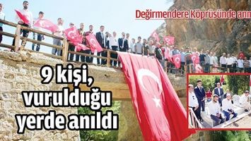 9 KİŞİ, VURULDUĞU YERDE ANILDI