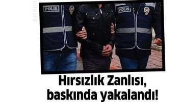HIRSIZLIK ZANLISI, BASKINDA YAKALANDI!