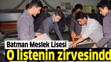 Batman Meslek Lisesi listenin zirvesinde!