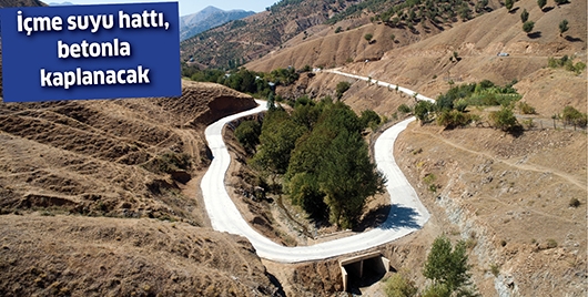 İ&Ccedil;ME SUYU HATTI, BETONLA KAPLANACAK