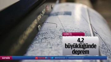 4,2 b&uuml;y&uuml;kl&uuml;ğ&uuml;nde deprem