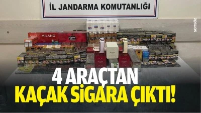 4 ara&ccedil;tan ka&ccedil;ak sigara &ccedil;ıktı!