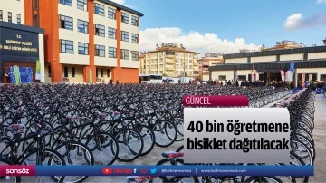 40 bin öğretmene bisiklet dağıtılacak