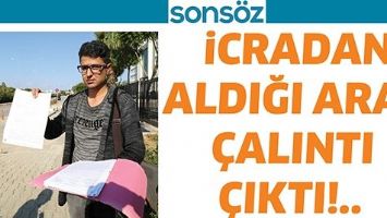 İCRADAN ALDIĞI ARA&Ccedil; &Ccedil;ALINTI &Ccedil;IKTI