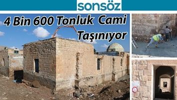 4 BİN 600 TONLUK CAMİ TAŞINIYOR