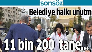11 bin 200 simit, Belediye&rsquo;den