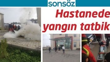 HASTANEDE YANGIN TATBİKATI