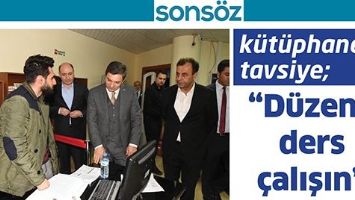 Vali&rsquo;den k&uuml;t&uuml;phanede tavsiye;