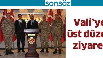 VALİ&rsquo;YE &Uuml;ST D&Uuml;ZEY ZİYARET