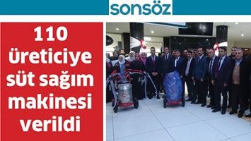 110 &Uuml;RETİCİYE S&Uuml;T SAĞIM MAKİNESİ VERİLDİ
