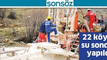 22 K&Ouml;YDE SU SONDAJI YAPILDI
