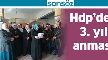 HDP&rsquo;DEN 3. YIL ANMASI