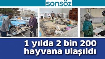 1 YILDA 2 BİN 200 HAYVANA ULAŞILDI