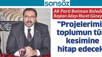 AK PARTİ BATMAN BELEDİYE BAŞKAN ADAYI MURAT G&Uuml;NEŞTEKİN;