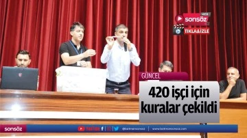 420 iş&ccedil;i i&ccedil;in kuralar &ccedil;ekildi