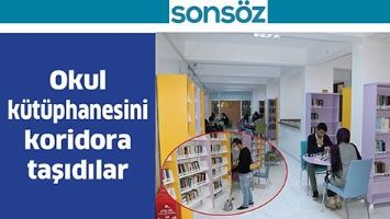 OKUL K&Uuml;T&Uuml;PHANESİNİ KORİDORA TAŞIDILAR