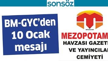 BM-GYC&rsquo;DEN 10 OCAK MESAJI