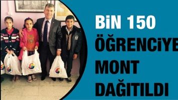 BİN 150 &Ouml;ĞRENCİYE MONT DAĞITILDI