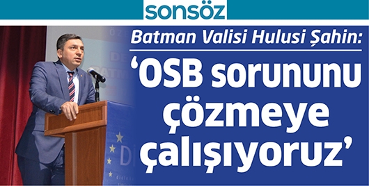 BATMAN VALİSİ HULUSİ ŞAHİN: