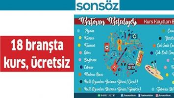 18 BRANŞTA KURS, &Uuml;CRETSİZ&hellip;