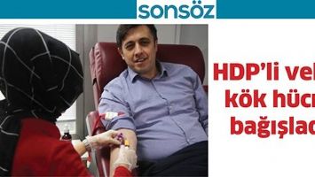 HDP&rsquo;Lİ VEKİL, K&Ouml;K H&Uuml;CRE BAĞIŞLADI