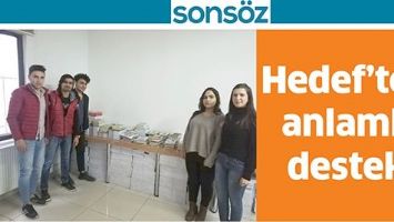 HEDEF&rsquo;TEN ANLAMLI DESTEK