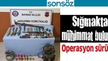 SIĞINAKTA M&Uuml;HİMMAT BULUNDU