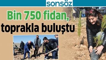 BİN 750 FİDAN, TOPRAKLA BULUŞTU