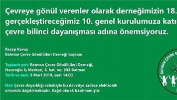 &Ccedil;EVRECİLERDEN ATIKSIZ DAVETİYE