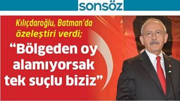 KILI&Ccedil;DAROĞLU, BATMAN&rsquo;DA &Ouml;ZELEŞTİRİ VERDİ;