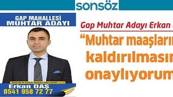 GAP MUHTAR ADAYI ERKAN DAŞ,