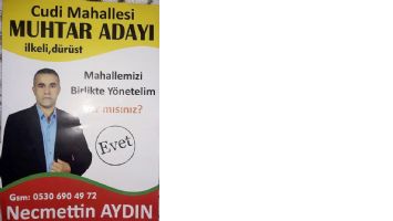 NECMETTİN AYDIN, CUDİ&rsquo;DEN ADAY