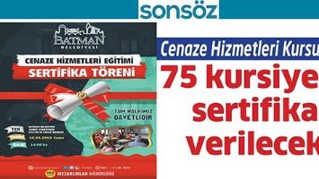 CENAZE HİZMETLERİ KURSU BİTTİ