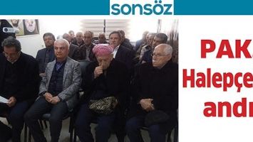 PAK, HALEP&Ccedil;E&rsquo;Yİ ANDI